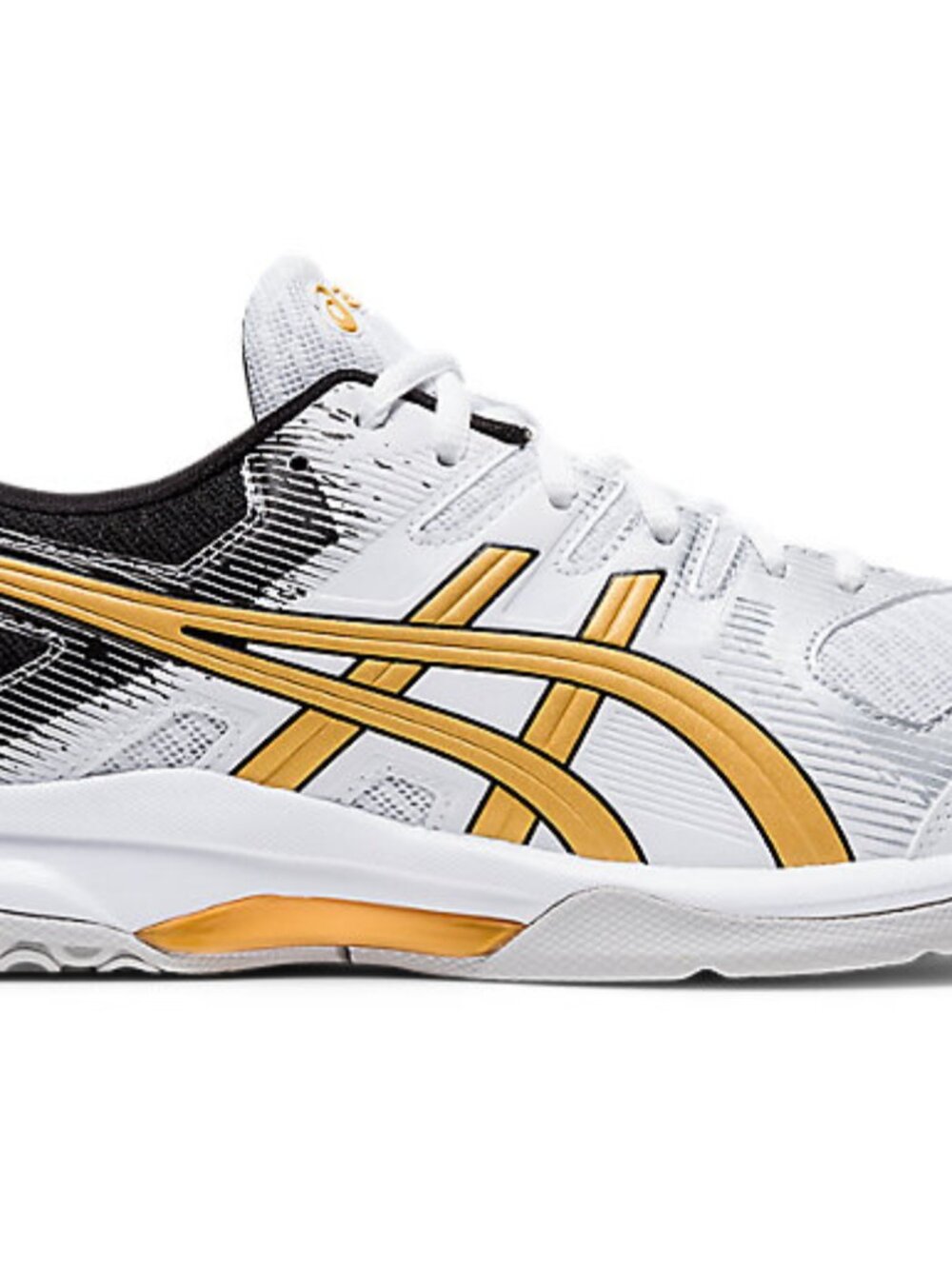 ASICS Gel-Rocket 9 Men's Athletic Shoes – White/Pure Gold, Size 9.5